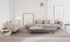 Vipp 581 Paper Floor Lamp overview showing textured paper shade on dark oak tripod base in minimalist interior setting