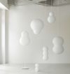 Complete Puff lighting series displaying various organic shapes in contemporary Danish lighting design