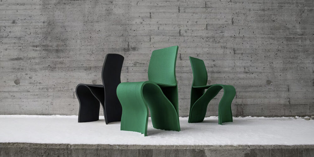 Sustainable Kelp seating collection by Interesting Times Gang crafted from recycled fishing nets