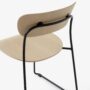 Pavilion Side Chair AV51_Black Sled Frame_Lacquered Oak_Detail