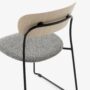 Pavilion Side Chair AV52_Black Sled Frame_Lacquered Oak w. Sisu 0165_Detail