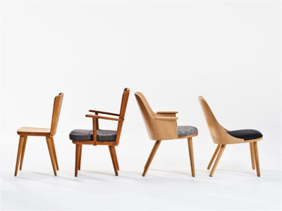 SANDER Café chairs by Roger Persson for Karl Andersson & Söner developing the armchair concept for café environments