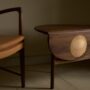 45 Chair_Walnut_Vegetal_Nature_Leather_Butterfly Table_Walnut