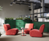 LOG modular sofa and armchair by Studio Stockholm for Horreds featuring cylindrical elements and flexible configurations