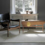 Chieftain Chair_Black_Leather_Walnut_The Butterfly Table_Walnut_The Undyed Circle Rug_Chalk