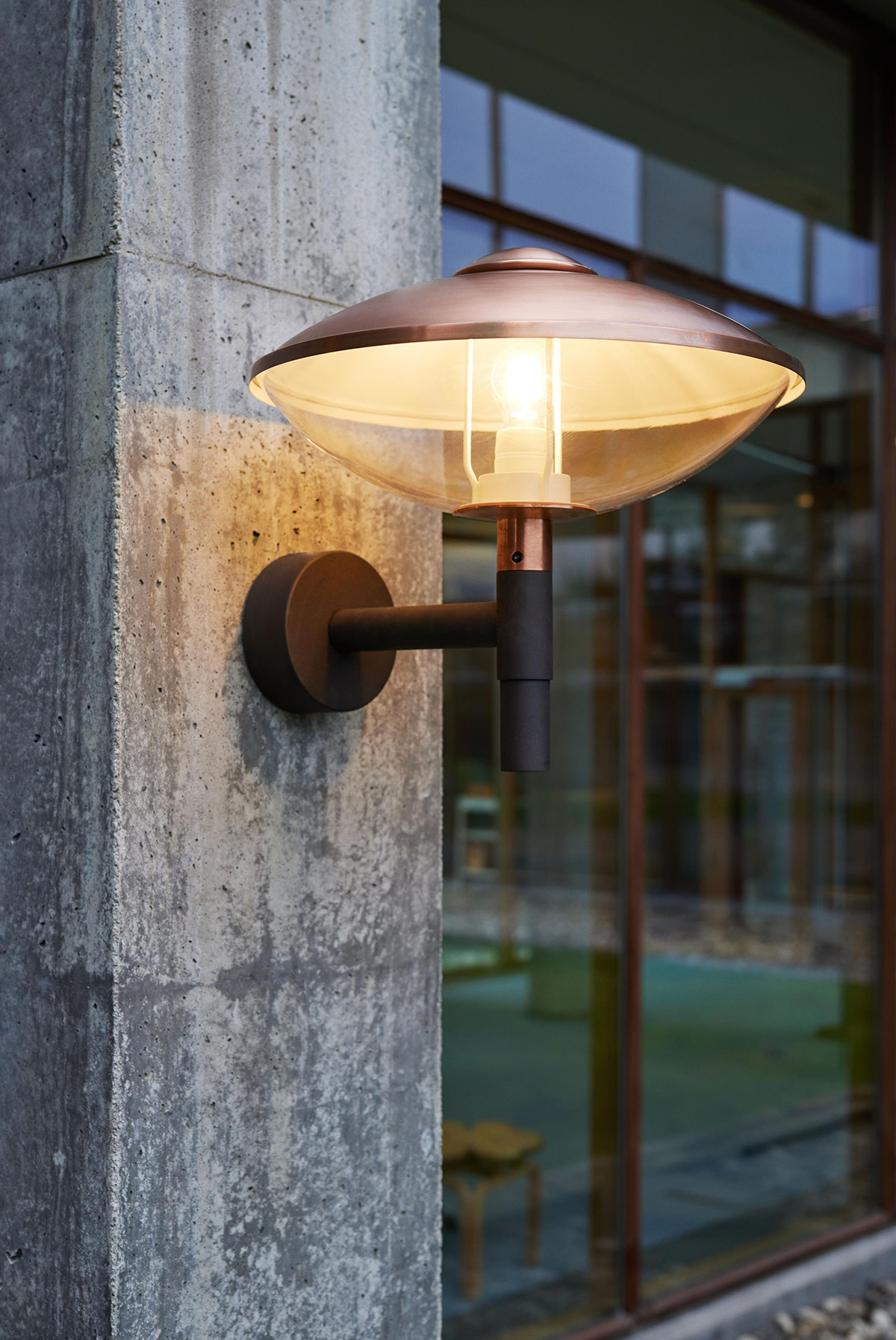 HL WALL outdoor lamp by Henning Larsen for Fritz Hansen featuring timeless architectural design since 1975