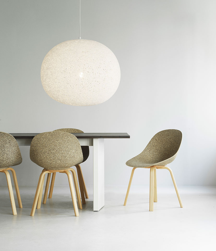 MAT chair by Foersom & Hiort-Lorenzen for Normann Copenhagen featuring new wooden base option