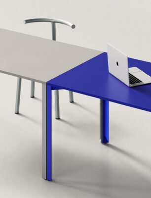 Grid Table collection by Industrial Facility for Hallé featuring systematic design approach with modular versatility