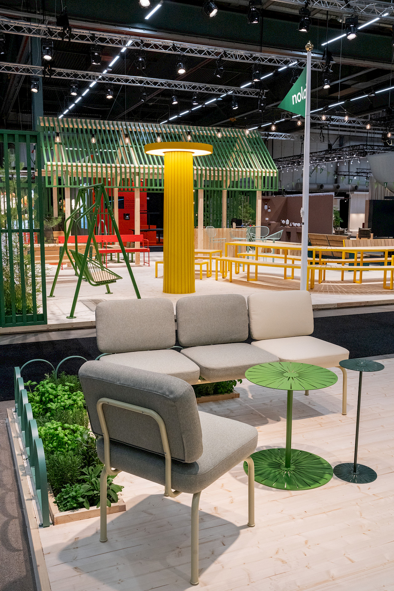 WAIT modular seating system by White Arkitekter for Nola featuring flexible configurations for public spaces