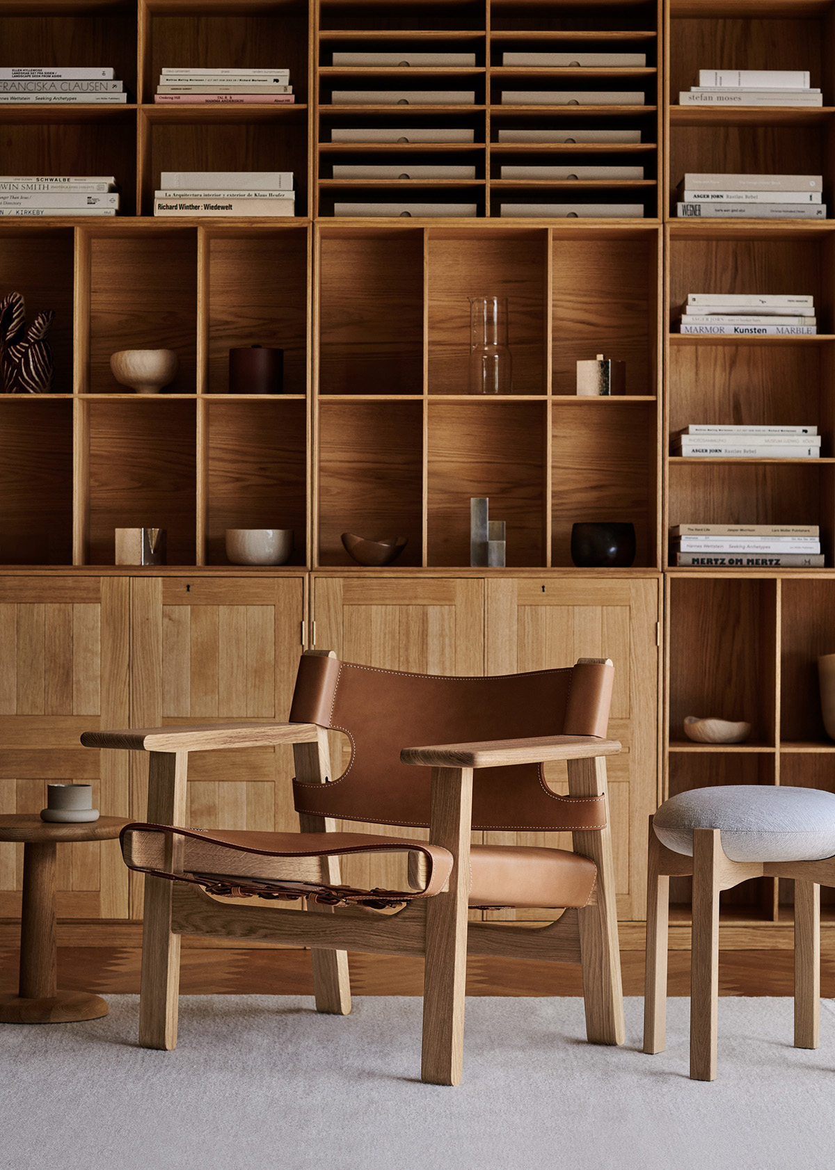 Mogens Koch MK Bookcase System modular units showcasing Danish design craftsmanship and functionality