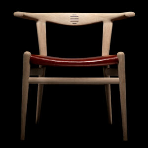 Pp_mobler_pp518_bull_chair_oak_soap_elegance_indianred_bg_black_ahb-1 | ScandinavianDesign.com