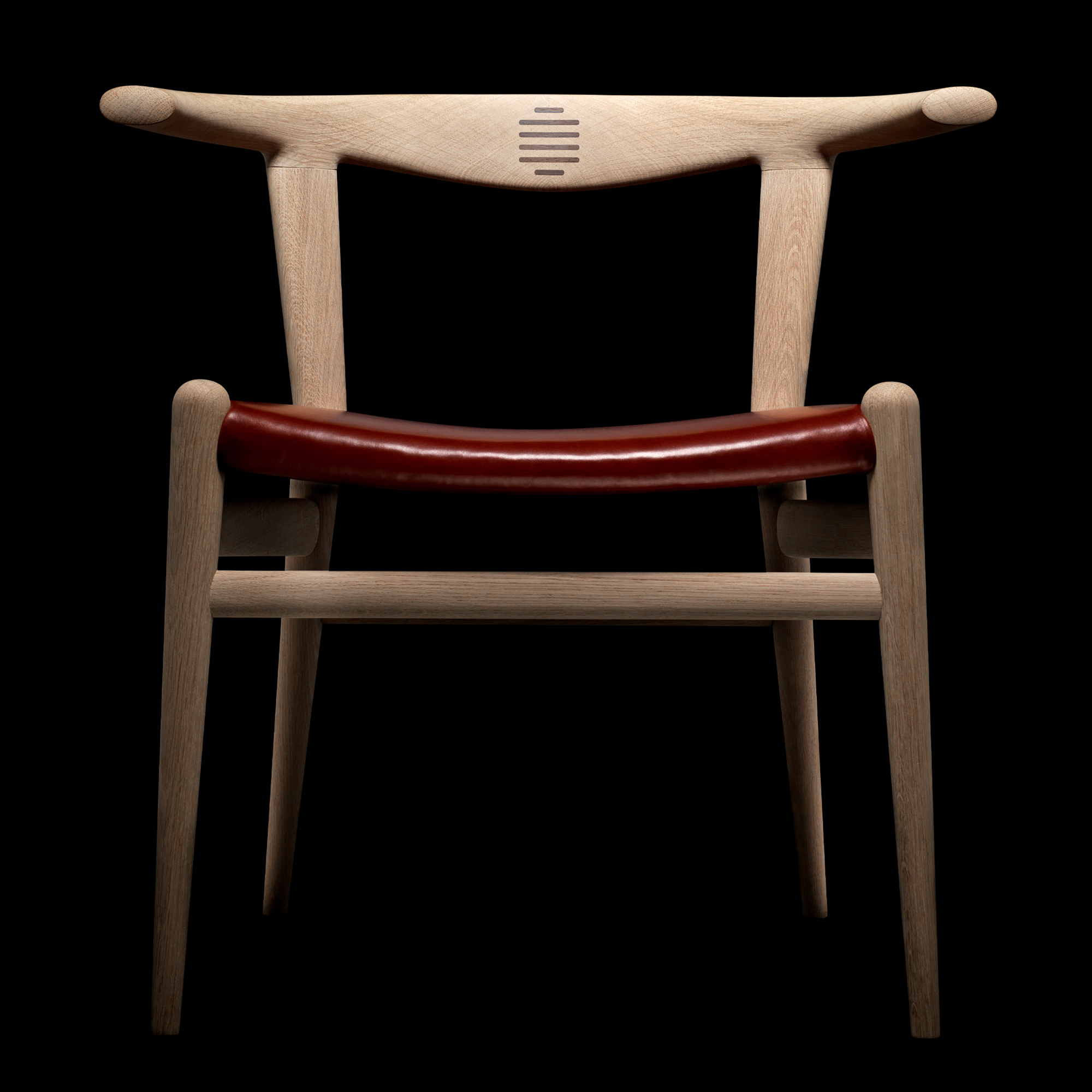 Pp_mobler_pp518_bull_chair_oak_soap_elegance_indianred_bg_black_ahb-1 | ScandinavianDesign.com