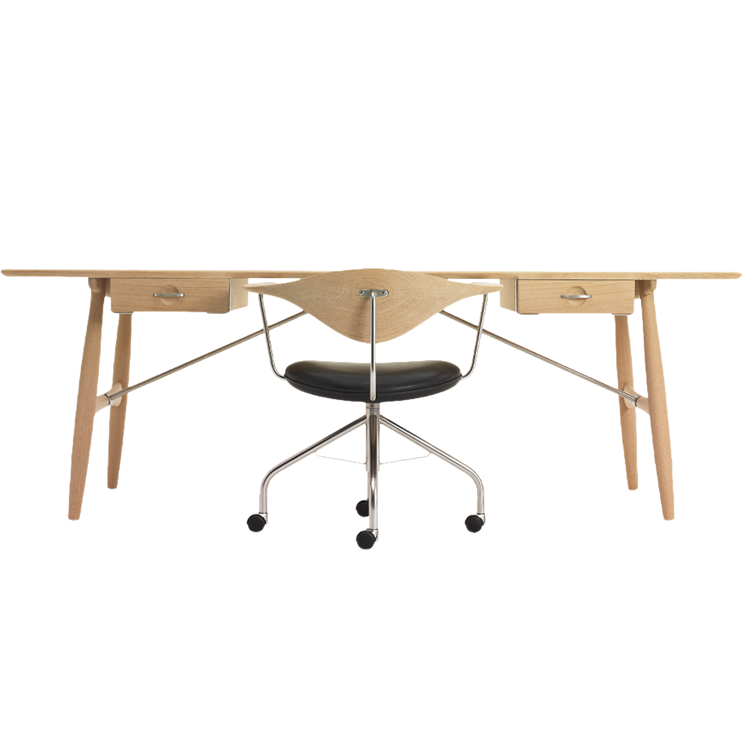 Pp_mobler_wegner_pp571_architects_desk_oak_soap-3 | ScandinavianDesign.com