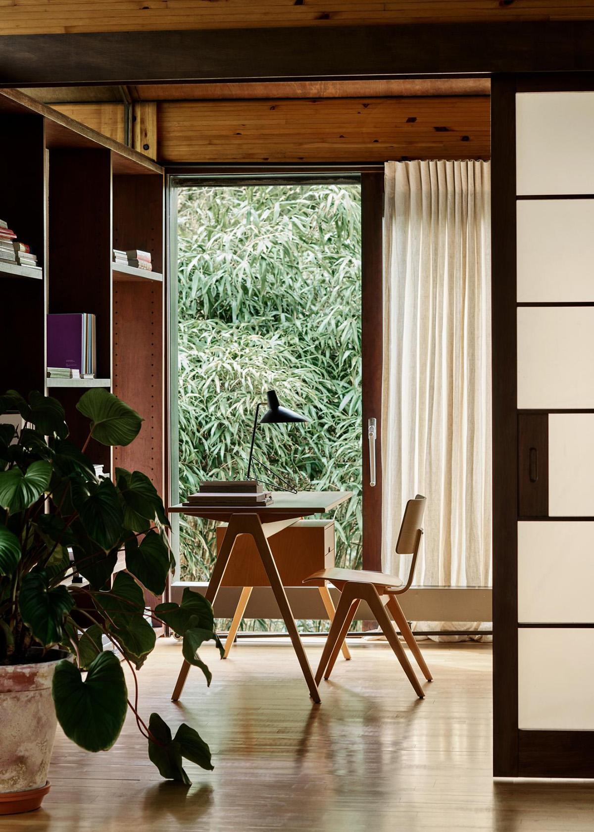 Robin Day Daystak Collection overview showing stacking chair, table and desk by &Tradition 2024