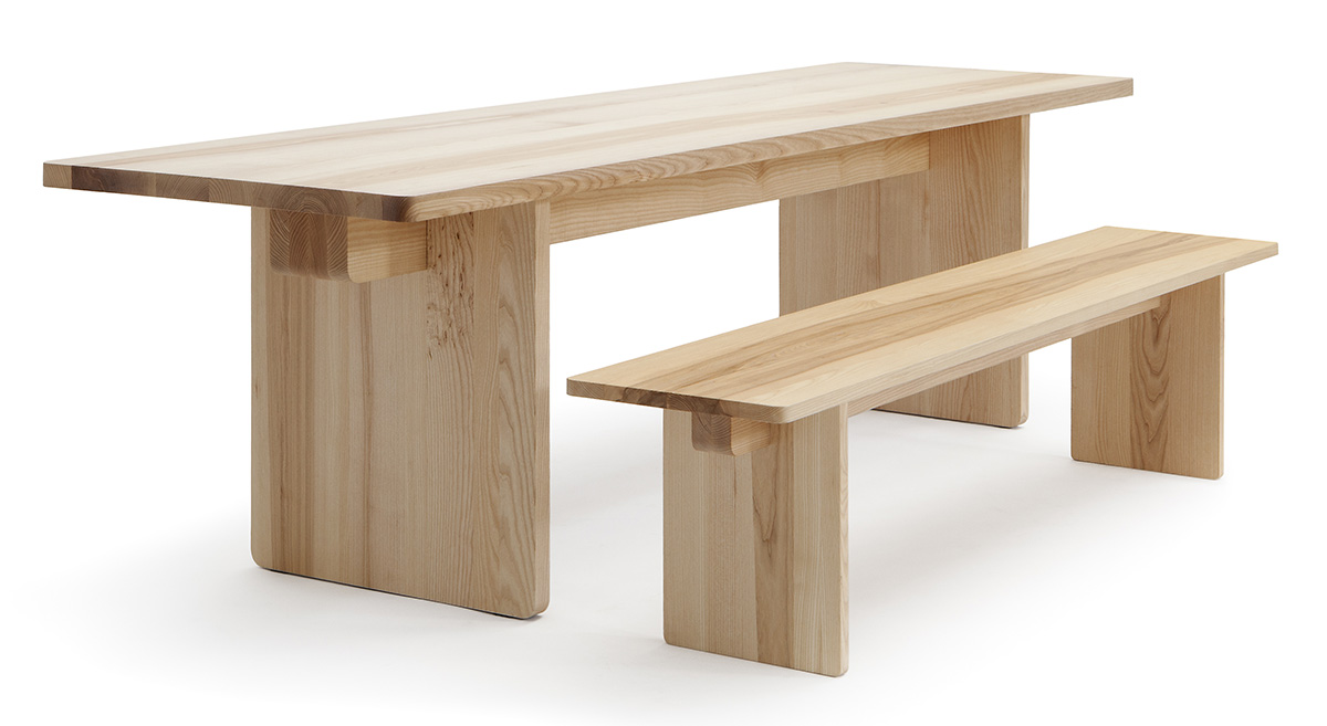 Close-up of EDI furniture construction detail by Claesson Koivisto Rune showing durable commercial-grade craftsmanship