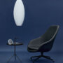 Nelson Cigar Bubble Pendant L_Table Clock white_DLM black_AAL 91 uph Sense black w cushion Sense black black base