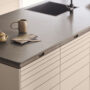Align Kitchen By Rikke Frost For Kvik In Clay Tone With Dark Oak Handles And Organic Design Lines