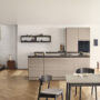 Kvik Align Kitchen Range By Rikke Frost Displaying Modular Units In Clay Tone With Oak Accents