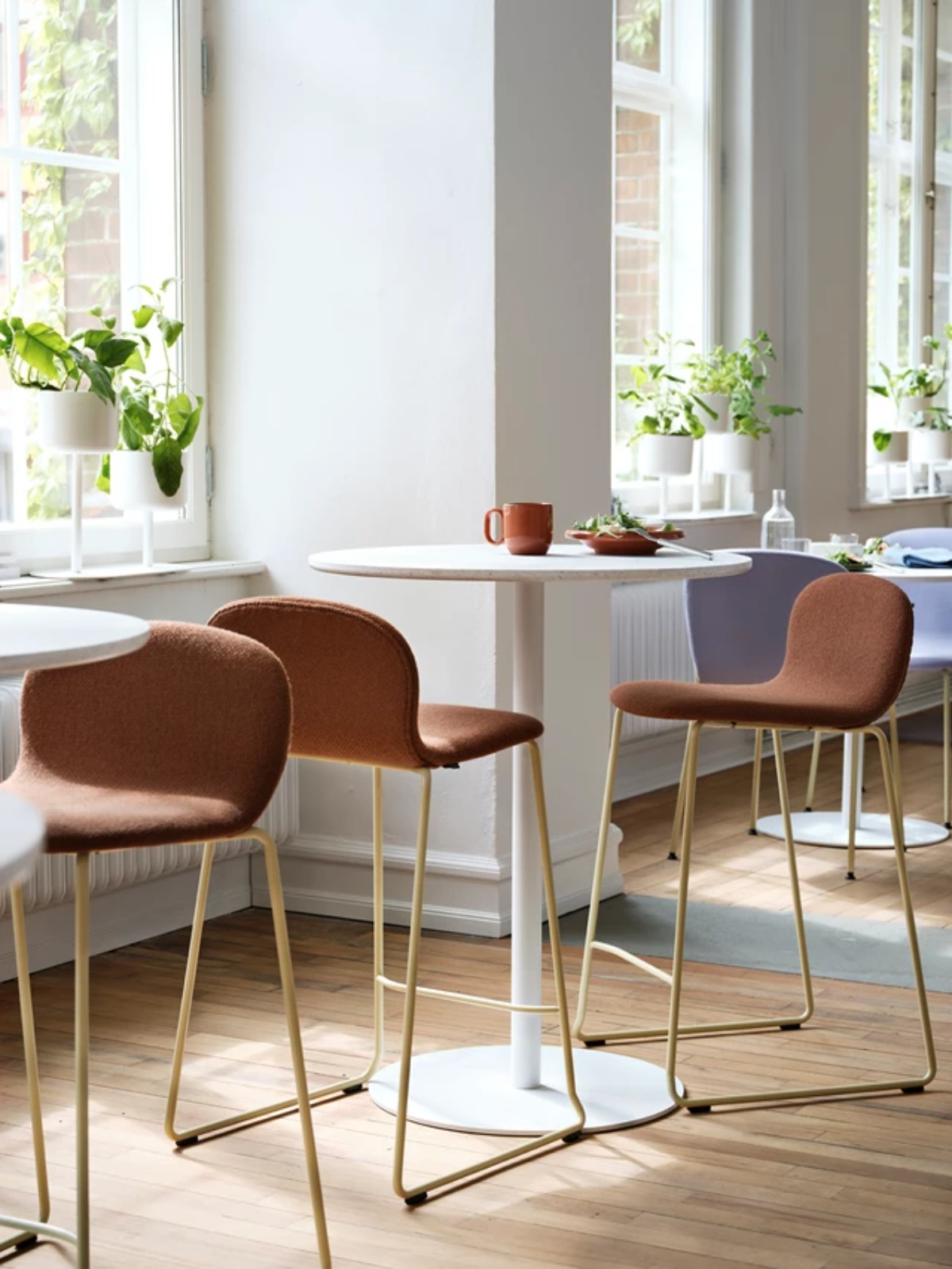 Tinnef café table by Charlotte von der Lancken for Skandiform made from 100% recycled plastic waste