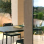 FH Vind Chair Table Hunter Green close up