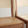 Close-up of The Børsen Chair showing maple and pear wood joint construction by Martin Kechayas