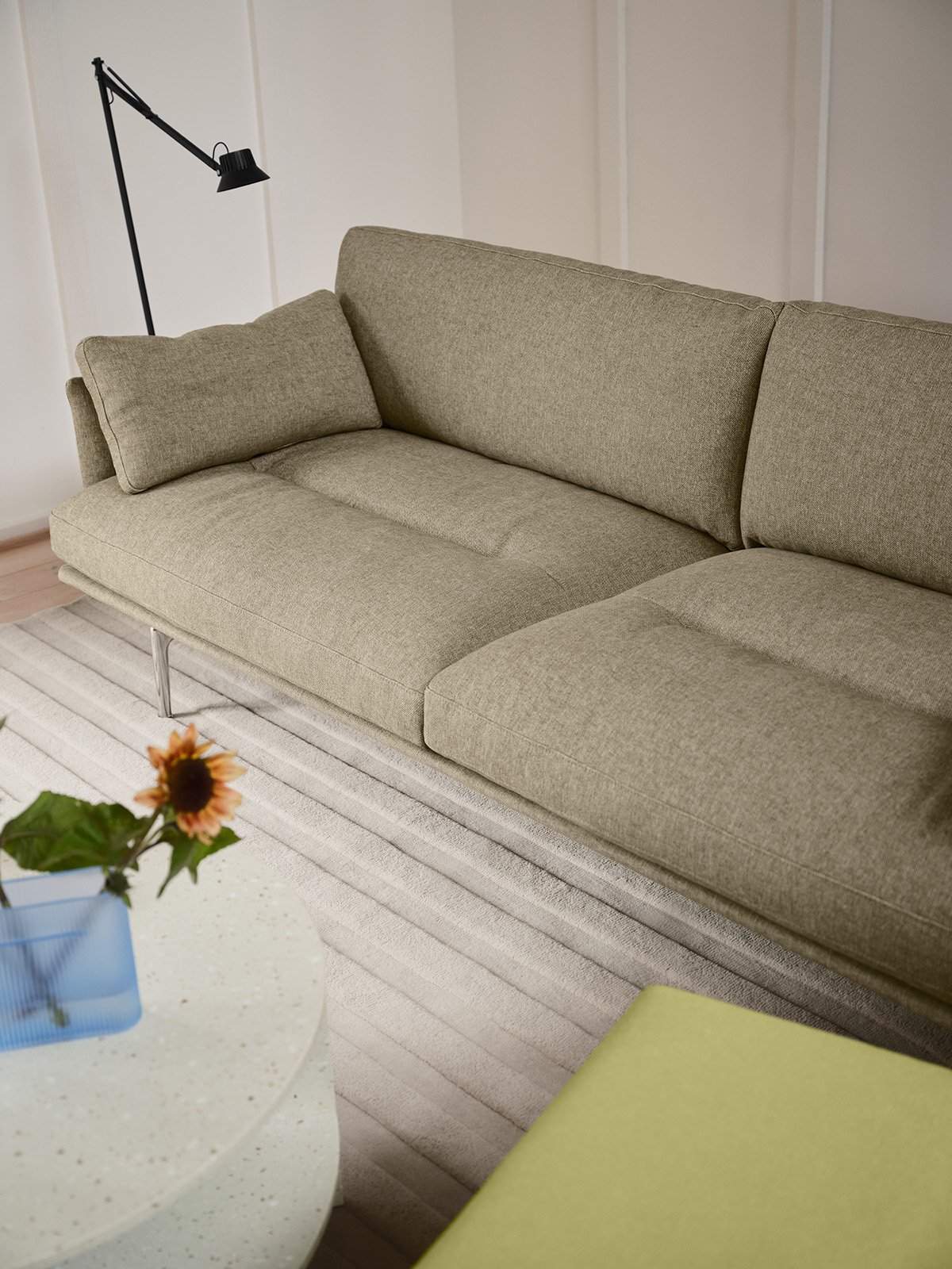 outline soft 3 seater clay 15 halves off white dedicate floor lamp relevo off white echo acca 961 org
