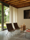 PK22 chair by Poul Kjærholm in Haze aniline leather on brushed steel frame, Fritz Hansen