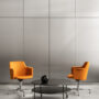 Lammhults Carousel armchair 4 feet orange chrome ChicagoIII trolley black e01
