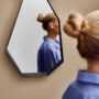 Edge Mirror powder coated metal black