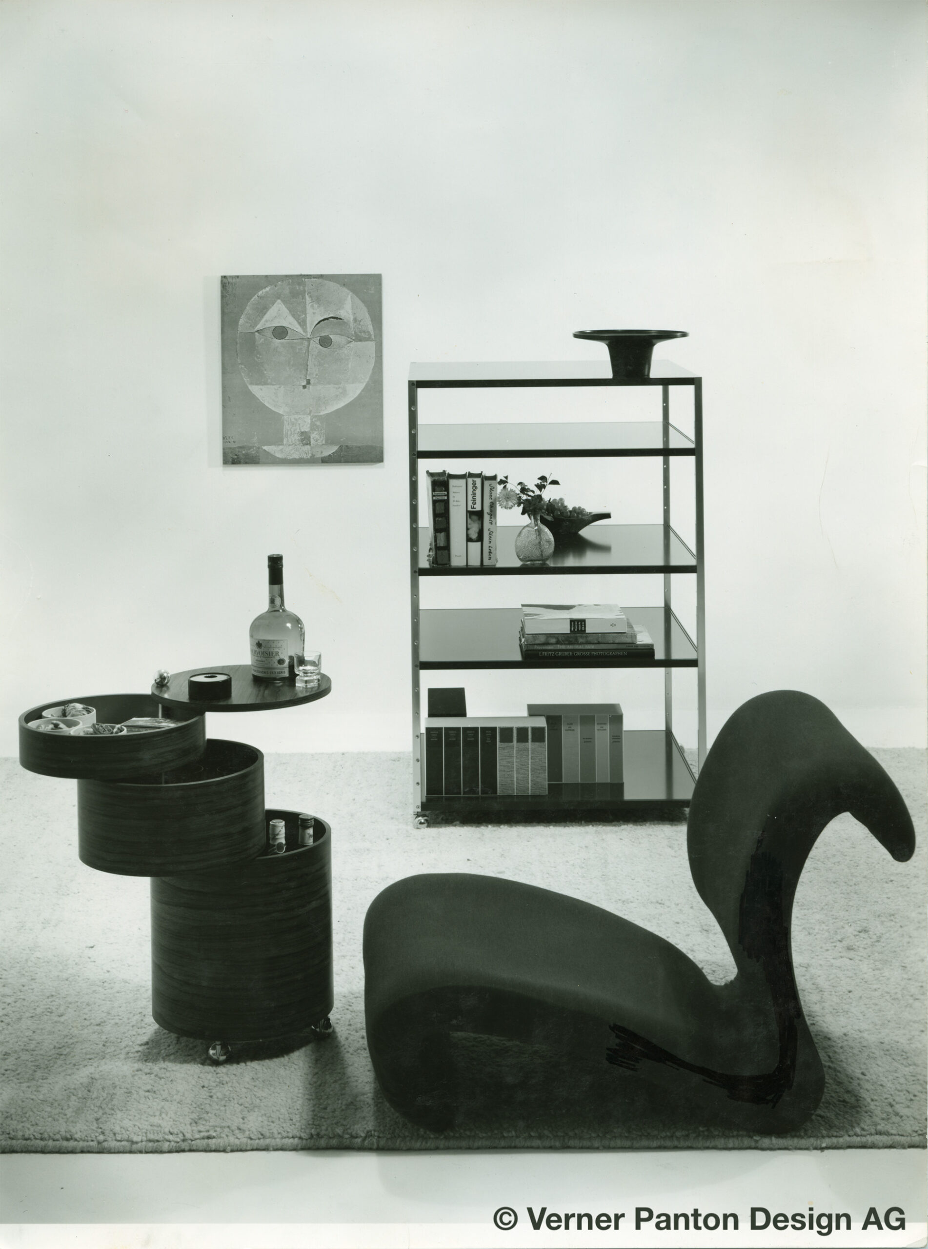 Shelving with cupboard sections 1963 designed by Verner Panton VP 06 H210 A VP6204 H210 Shelving with cupboard sections 1963 designed by Verner Panton VP 06 H210 A VP6204 H210