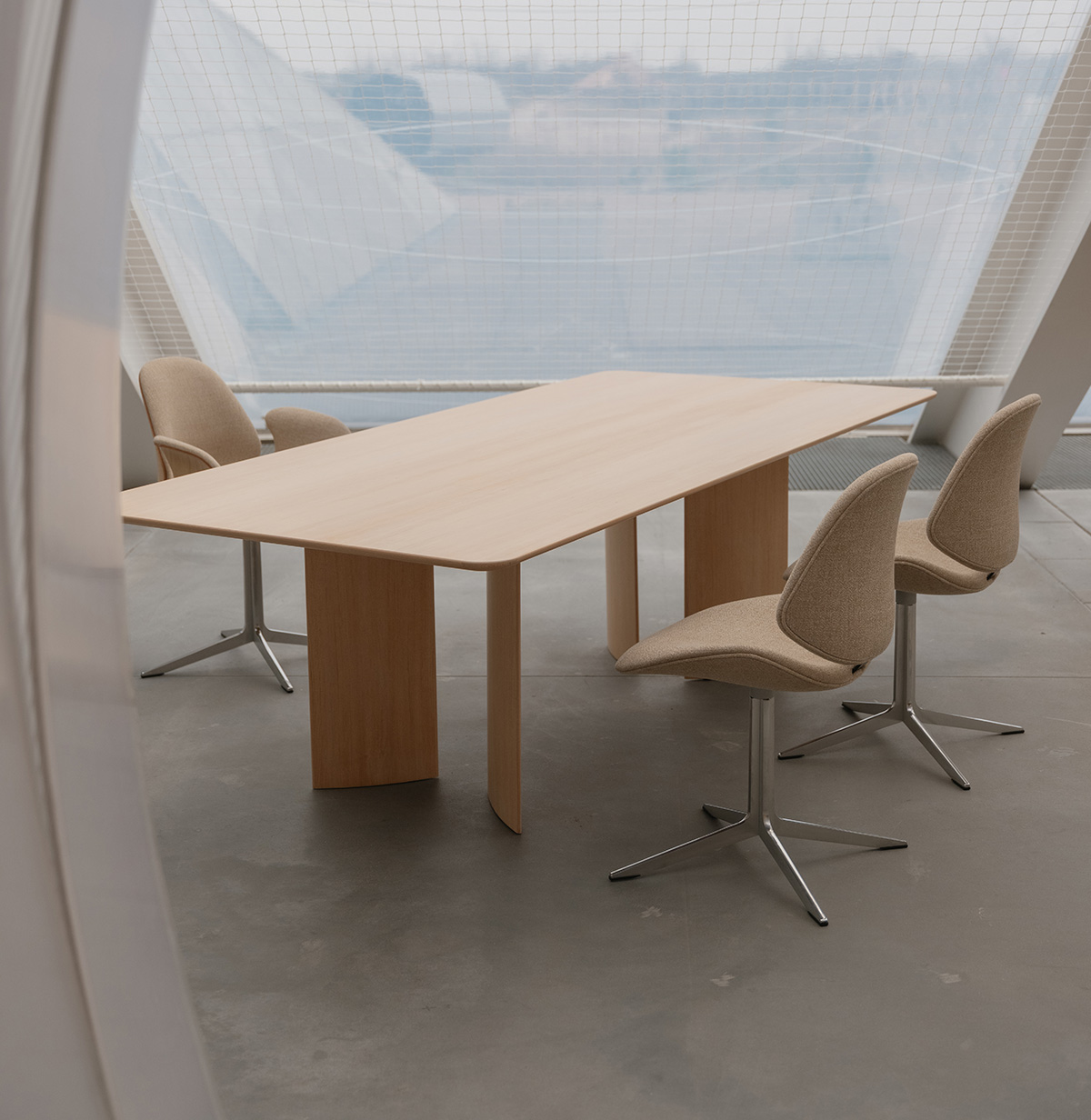 Wing Table Oregon pine Council Chair 1