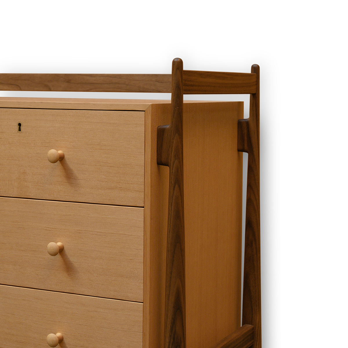 The Silverware Cabinet Oregon pine Walnut PS06