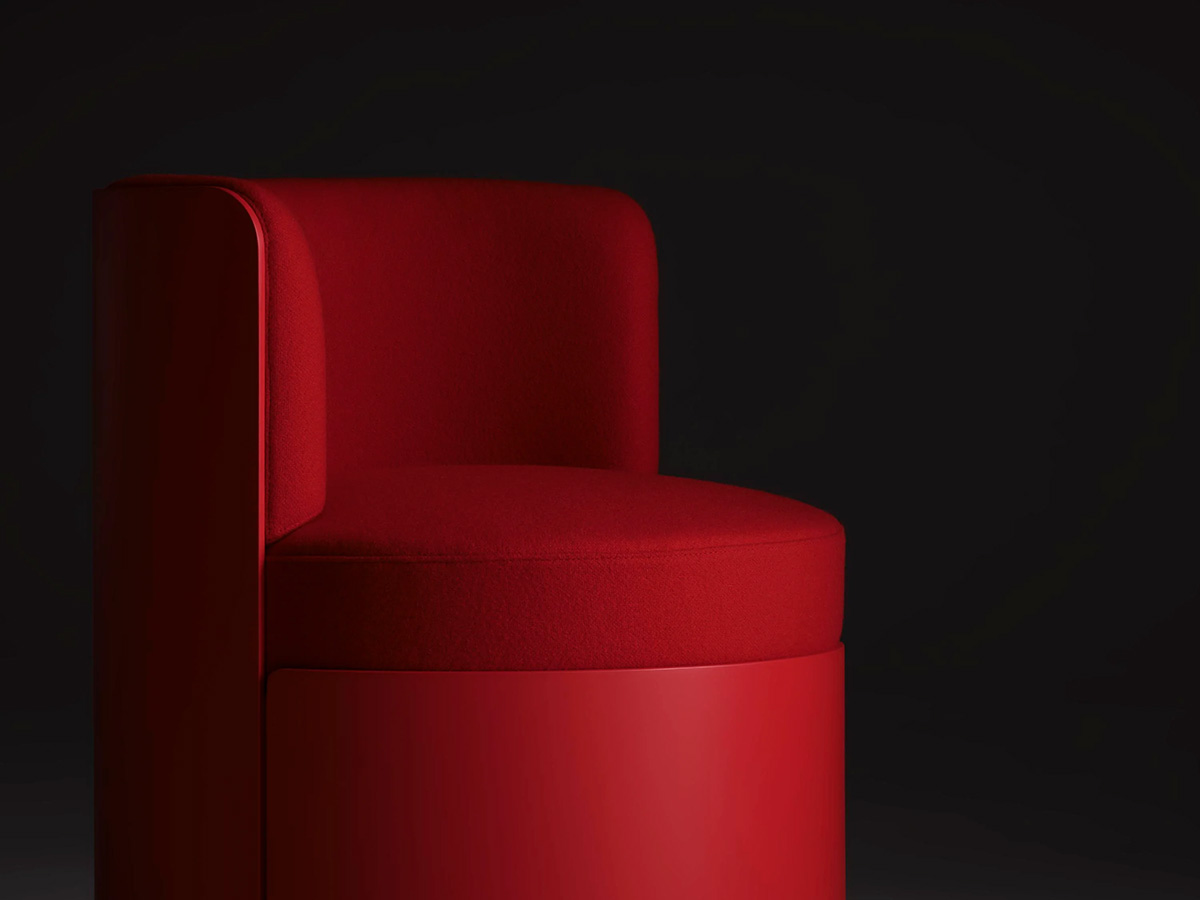 Shogun Chair by Verner Panton, reissued by Kettal 2025, polymer frame with fabric seat