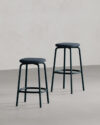 NEST Bar Stool by Form Us With Love and +Halle, full frontal view showing organic form at counter height
