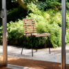RFH Terrace Chair by Robin Day for &Tradition, featuring teak wooden slats and black steel tube legs