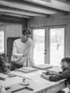 Jonas Forsman's Stam Side Table for Fredrik Folke, Made From a Single Felled Pine