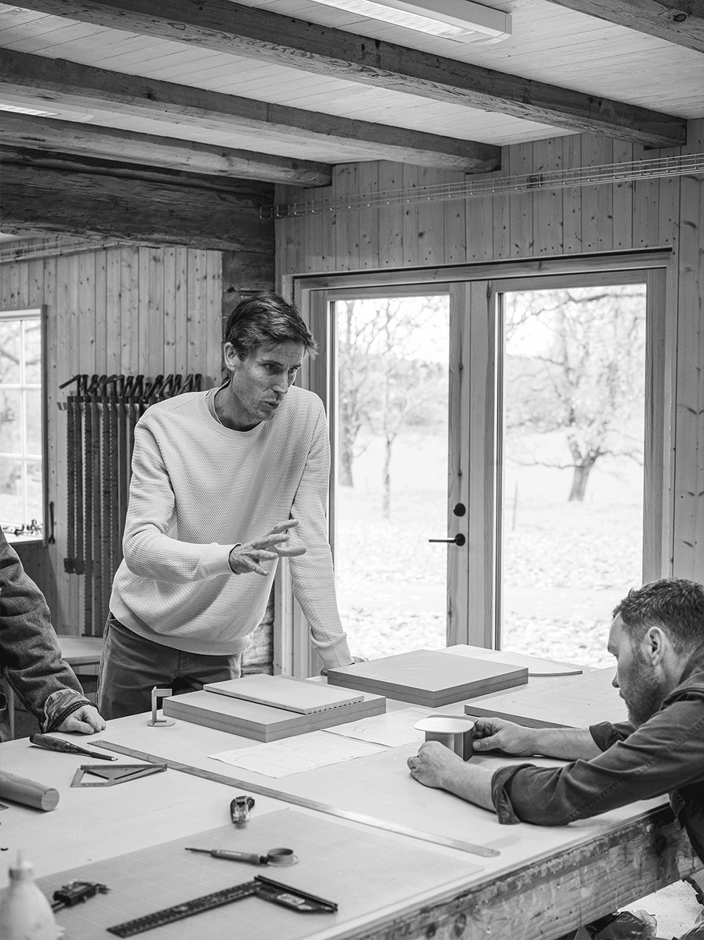 Jonas Forsman's Stam Side Table for Fredrik Folke, Made From a Single Felled Pine