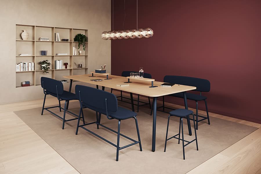 MATERIA Amis sofa and bar stool Etage table interior 1 MATERIA Amis sofa and bar stool Etage table interior 1
