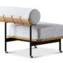 Television Chair Beda 0130 Cherry Wood Burnished Steel 02