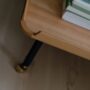Television Chair Beda 0130 Cherry Wood Burnished Steel 10