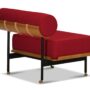 Television Chair Beda 0560 Cherry Wood Burnished Steel 01