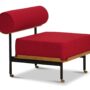 Television Chair Beda 0560 Cherry Wood Burnished Steel 02
