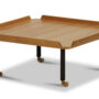 Television Table Cherry Wood Burnished Steel
