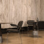 Fogia lifestyle image Flora Armchairs in Elmosoft 99999 leather and polished stainless steel at Maaemo Oslo 01