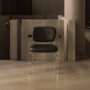 Fogia lifestyle image Flora Armchairs in Elmosoft 99999 leather and polished stainless steel at Maaemo Oslo 07
