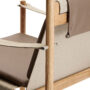 HBLoungeChair OiledOak AlmondLeather backdetails almond