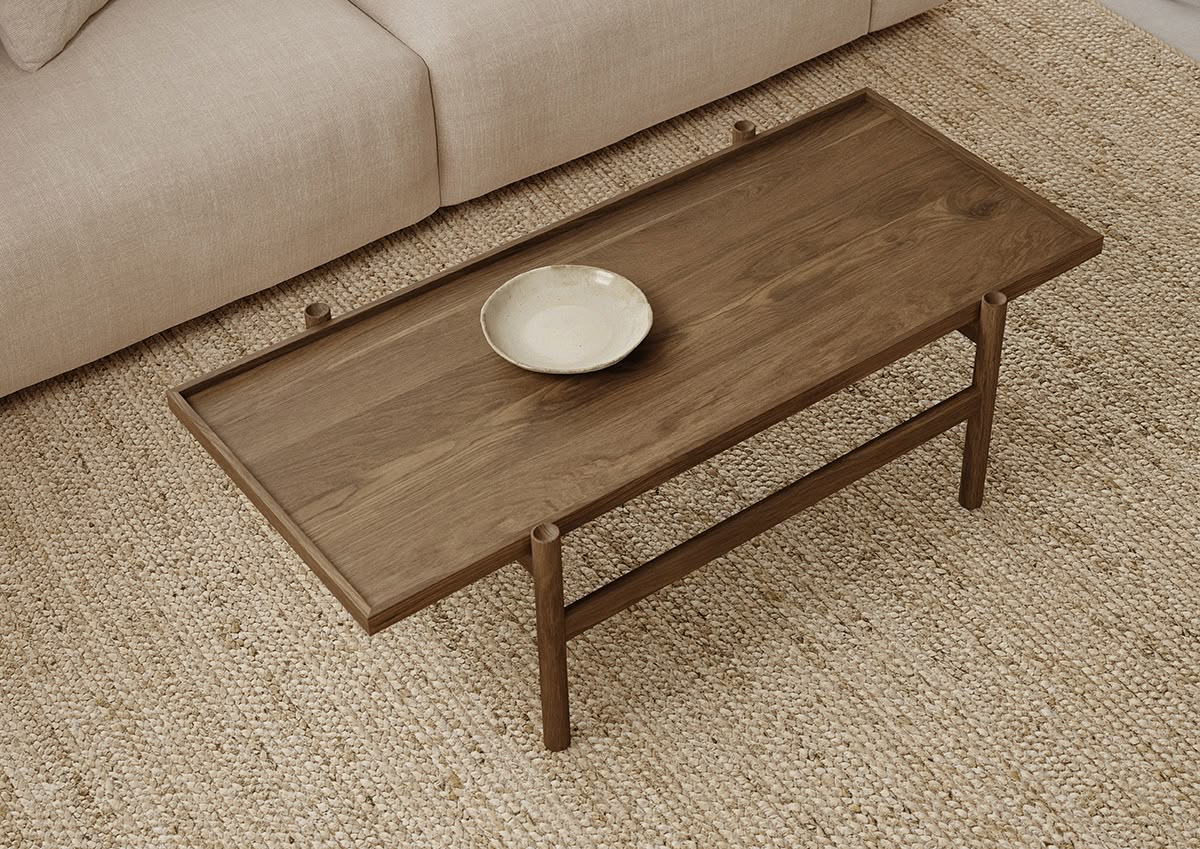 Rectangular HB Coffee Table by Hans Bølling in fumed oak, Brdr. Krüger