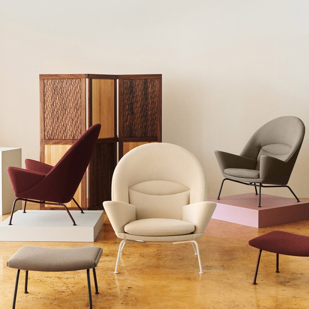 Hans J. Wegner icons, reimagines in monochrome hues